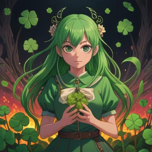 A vibrant illustration depicting a lucky charm for successful job transition, various symbolic elements like a four-leaf clover and a horseshoe, a person holding the charm with a hopeful expression, soft rays of sunlight illuminating the scene, a city skyline in the background representing new opportunities, warm colors creating an inviting atmosphere, themes of ambition and positivity, 4k