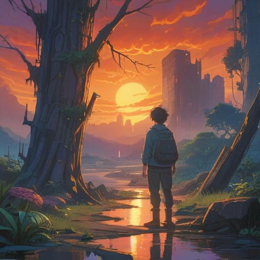 A contemplative scene depicting an individual standing at a crossroads, visualizing the spiritual significance of job change, surrounded by ethereal light and symbolic imagery representing different career paths, serene expression, mystical atmosphere, gentle guidance from unseen forces, vibrant colors blending harmoniously, 4k