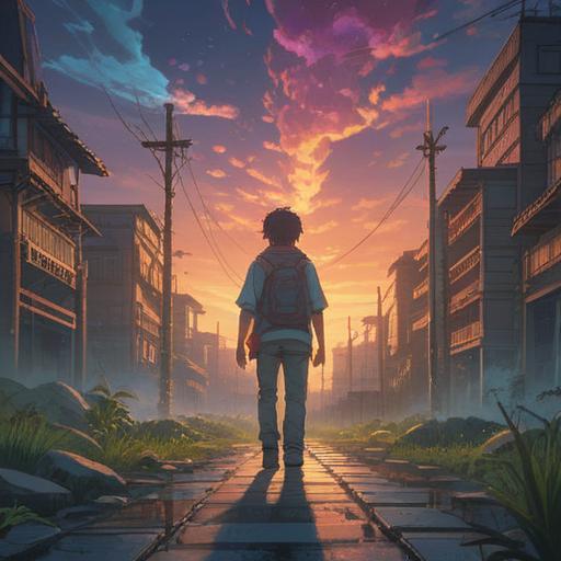 A serene and introspective illustration, depicting a person standing at a crossroads, surrounded by ethereal light, symbolizing transition and change, lush greenery representing healing, soft clouds signifying doubt, vibrant butterflies representing new opportunities, a calming aura surrounding the figure, 4k