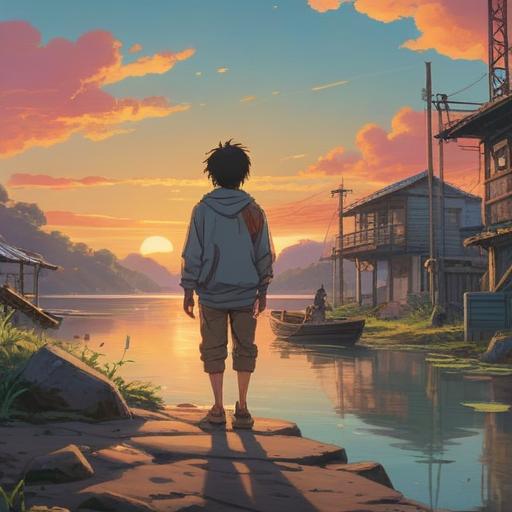 A serene and contemplative scene illustrating the spiritual significance of signs before making a career change, a person gazing thoughtfully at a sunrise symbolizing new beginnings, ethereal light surrounding them, subtle energy patterns in the air, gentle nature elements like trees and flowers representing growth, calm atmosphere, introspective mood, 4k