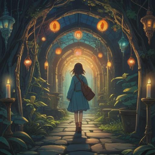 A mystical illustration representing the signs of change before a career transition, ethereal lights illuminating a path, symbols of opportunity and growth, a serene figure reflecting on their journey, butterflies signifying transformation, vibrant colors suggesting hope and renewal, a tranquil natural setting, spiritual elements like feathers and crystals, 4k