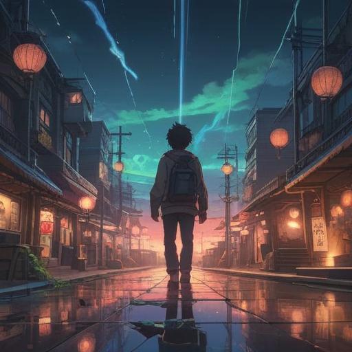 A serene and contemplative scene depicting a person standing at a crossroads, surrounded by soft glowing lights symbolizing spiritual signs, a peaceful forest in the background, subtle hints of ancient symbols in the trees, a gentle breeze rustling leaves, the sky transitioning from day to dusk, an atmosphere of reflection and mindfulness, 4k