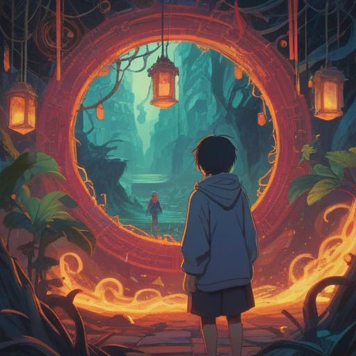 A mystical illustration depicting spiritual signs to be cautious of when facing obstacles in job transitions, ethereal symbols in the background, a person looking pensive and contemplative, surrounded by shimmering lights, abstract patterns representing intuition and guidance, serene atmosphere, 4k