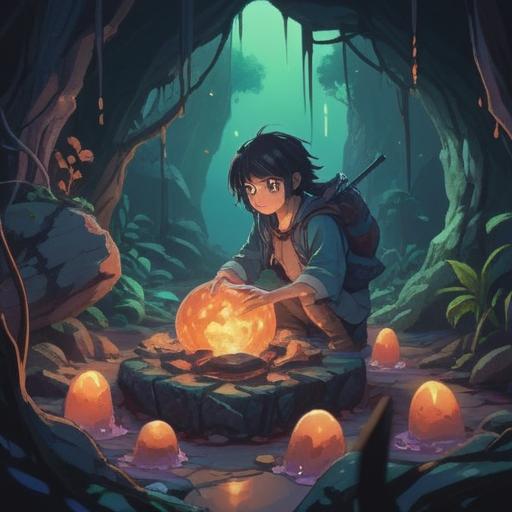 A symbolic representation of a lucky stone in the context of a failed job change, the stone glowing faintly against a backdrop of crumpled resumes and a dimly lit room, hints of frustration in the air, a sense of hope and resilience, nearby a desk cluttered with rejection letters, warm lighting reflecting the stone's aura, 4k