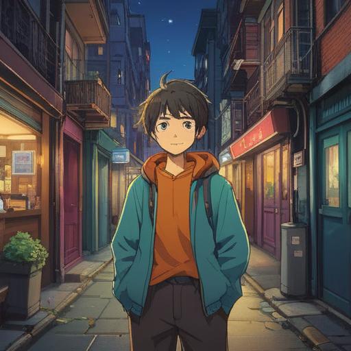 A vibrant illustration of a young professional standing on a busy city street, wearing a confident smile, surrounded by colorful opportunities represented by doors opening in various directions, metaphorical representations of luck such as clovers and shooting stars in the sky, dynamic movement showcasing a sense of action and excitement, bright colors, modern urban setting, hopeful atmosphere, 4k