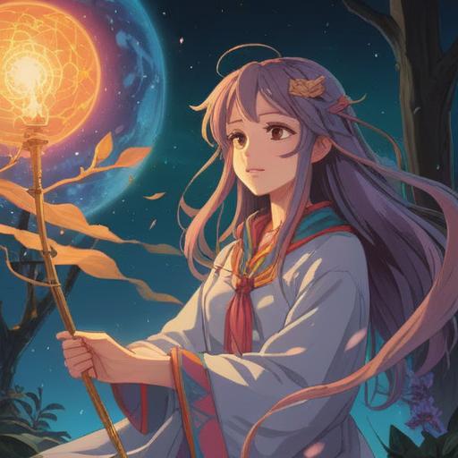 A serene moment of spiritual awakening, vibrant light illuminating a figure, celestial beings in the background, soft ethereal colors, sense of tranquility and divine presence, symbolic representation of hope and guidance, richly detailed environment, 4k