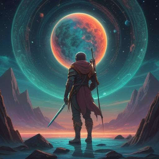 A celestial scene depicting the Uranus occultation, vibrant cosmic colors, spiritual symbols in the foreground, mystical aura surrounding the planets, ethereal light beams emanating from Uranus, astrology-themed elements, harmonious cosmic balance, serene and peaceful atmosphere, deep cosmic connection, 4k