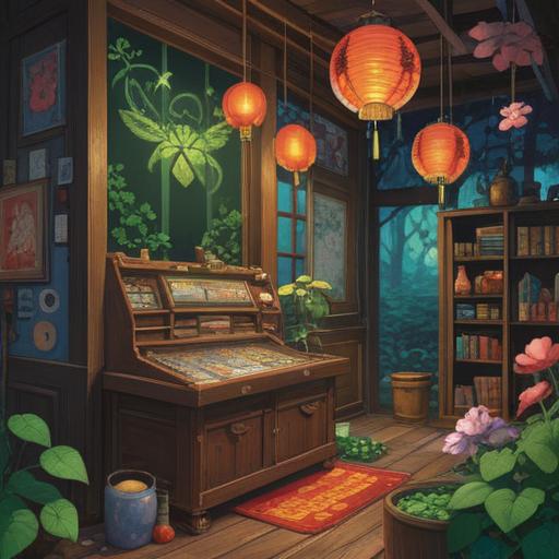 A vibrant illustration of a lucky charm collection, colorful trinketsymbolizing good fortune, including a four-leaf clover, a lucky cat, and a horseshoe, arranged on a wooden table, sunlight filtering through the window, creating a warm and hopeful atmosphere, intricate details showcasing each item's unique features, inspiring a sense of positivity and movement, 4k