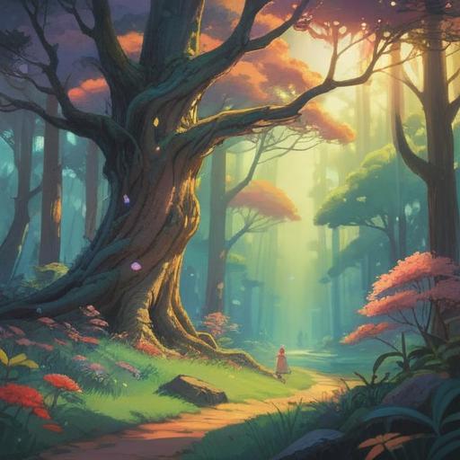 A serene and calming illustration, soft pastel colors, ethereal ambiance, depicting a peaceful meditation scene, gentle light filtering through trees, a figure sitting cross-legged, surrounded by floating orbs of energy, tranquil nature, harmonious setting, soothing atmosphere, 4k