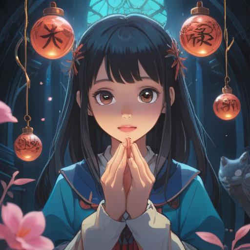 A serene and peaceful scene depicting a person with beautifully manicured nails, surrounded by ethereal light, mystical symbols floating in the air, a gentle reflection of their inner self, the essence of spiritual awareness, a calming environment, nature elements like trees and flowers, soft pastel colors, an aura of tranquility, harmonious balance between beauty and spirituality, 4k