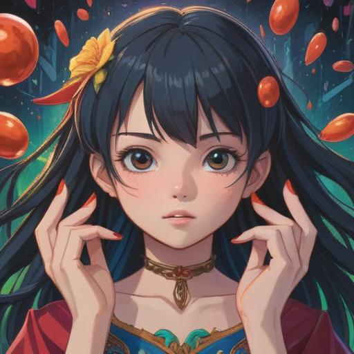 A thoughtful illustration depicting healthy nails symbolizing emotional well-being, vibrant colors, intricate details showcasing nail care rituals, serene atmosphere, gentle sunlight illuminating a tranquil space, elements representing mindfulness and self-care, calm and reflective mood, natural elements like plants and water, soft focus on hands with well-groomed nails, 4k