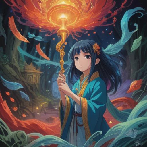 A spiritual message conveyed through pain, ethereal light illuminating a serene figure, surrounded by symbols of healing and transformation, a gentle aura representing hope, nature elements intertwining with the figure, a tranquil setting evoking introspection, vibrant colors blending harmoniously, 4k