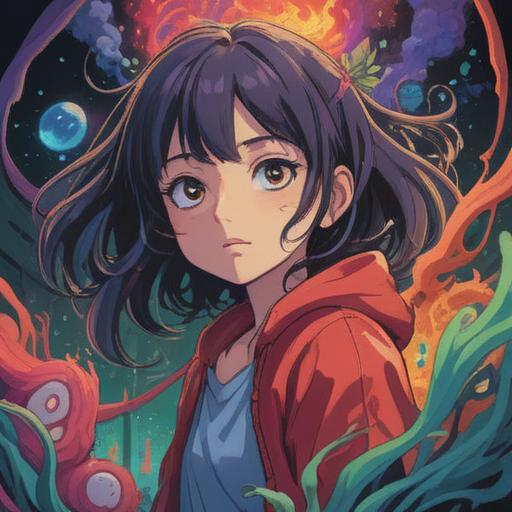 An illustration depicting an individual experiencing an intuitive dislike for another person, followed by a serendipitous moment, vibrant colors, dynamic composition, contrasting emotions, symbolic gestures, sudden change in mood, empowering atmosphere, unexpected connection, 4k