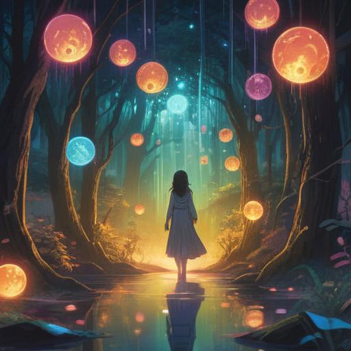 A mystical and ethereal scene representing enhanced intuition, luminescent orbs of light floating around a meditative figure, surrounded by swirling energy patterns, a serene landscape with soft pastel colors, conveying a sense of heightened awareness and connection to the universe, 4k