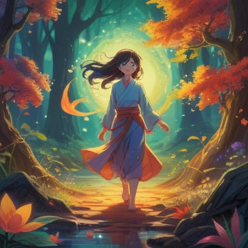 A serene and ethereal scene depicting the sensation of spiritual awakening, vibrant energy flowing through the air, gentle light surrounding a meditative figure, nature elements symbolizing harmony and connection, sense of tranquility and enlightenment, soothing colors, celestial imagery, 4k