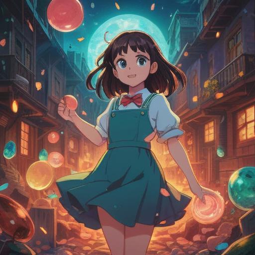 A surreal illustration capturing a moment of joy after having goosebumps, vibrant lucky charms scattered around, mystical aura surrounding the scene, bright colors, whimsical details, expressive characters celebrating, enchanting background filled with uplifting elements, 4k