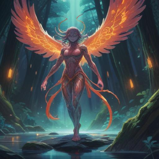 A serene and mystical representation of the psoas muscle, symbolizing inner strength and spiritual connection, glowing energy emanating from the core, surrounded by ethereal light, natural harmony in a tranquil setting, connecting body and spirit, 4k