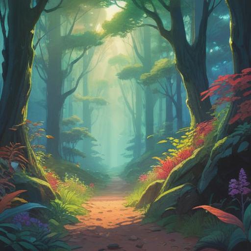 A serene morning scene, soft light filtering through trees, gentle mist rising, vibrant nature awakening, symbolizing spiritual signs of positivity, birds singing, flowers blooming, tranquil atmosphere, sense of renewal, harmonious elements in nature, 4k