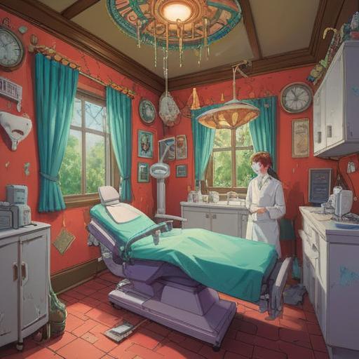 A stylized illustration depicting the spiritual significance of dental treatment for cavities, a serene dental clinic with calming colors, symbolic representations of healing and renewal, a peaceful patient receiving care, gentle light illuminating the scene, soft and inviting atmosphere, elements of nature integrated into the environment, reflective and meditative expressions, 4k
