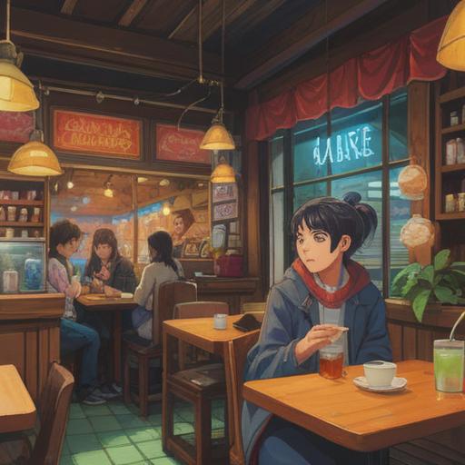 A serene illustration depicting a person at a café, experiencing a mix-up with their order, subtle spiritual signs in the environment, gentle aura around the café, intricate details like a butterfly symbolizing transformation, warm tones suggesting reflection, an ethereal light shining down, inviting atmosphere, hints of mindfulness and awareness, 4k