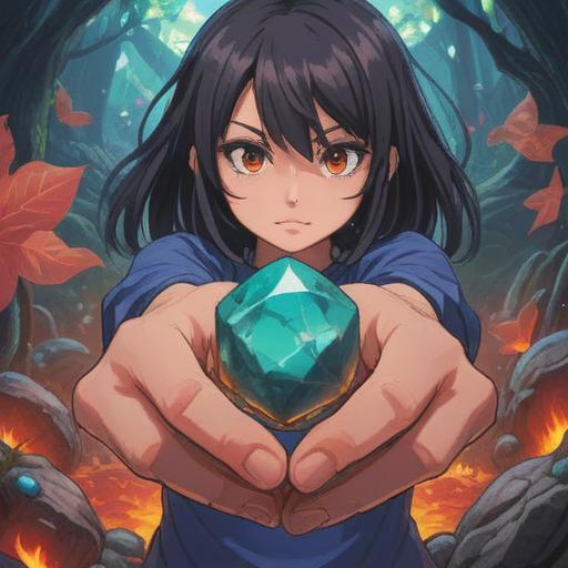 A soothing illustration of a lucky stone designed to alleviate roughness on the middle finger, gentle color palette, smooth surface texture, natural elements surrounding the stone, serene atmosphere, emphasized details on the stone's features, healing energy, calming background, 4k