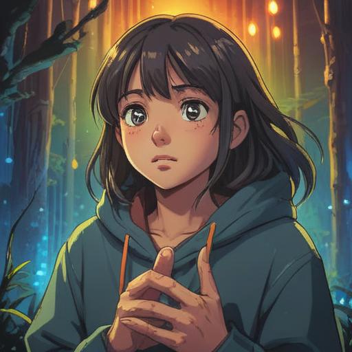 A thoughtful illustration of a person looking at their future, a small mole on their middle finger, a soft glow illuminating their face, surrounded by a serene environment, vibrant colors symbolizing hope and possibilities, a blend of realism and fantasy, envisioning a bright path ahead, 4k