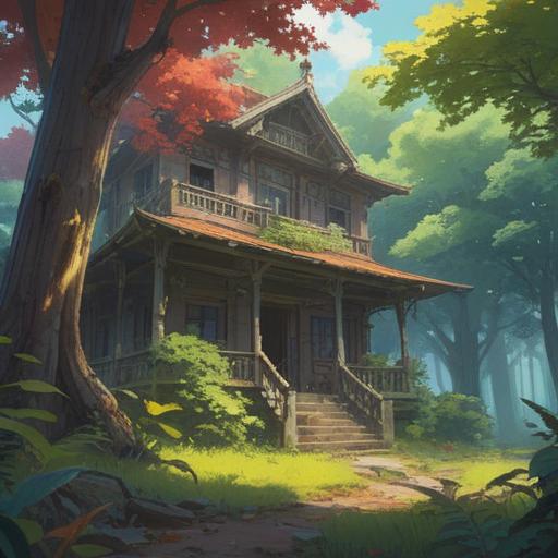 An ethereal scene depicting an abandoned object in a serene natural setting, soft sunlight filtering through the leaves, gentle breeze, elements of spirituality, a sense of loss and nostalgia, symbolic representation of forgotten memories, calming color palette, 4k