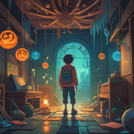 A thoughtful scene depicting a person reflecting on a past embarrassing moment, surrounded by ethereal symbols representing spiritual signs, soft light illuminating the surroundings, a gentle breeze rustling through the trees, calm expressions, an aura of introspection and enlightenment, nature in the background, subtle celestial elements, 4k