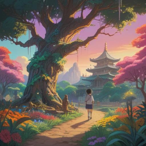 A symbolic illustration of overcoming embarrassing experiences, featuring a lucky charm, bright and uplifting colors, a serene park setting, a character showing determination and growth, surrounded by encouraging elements like clovers and stars, expressive facial expressions, whimsical atmosphere, 4k