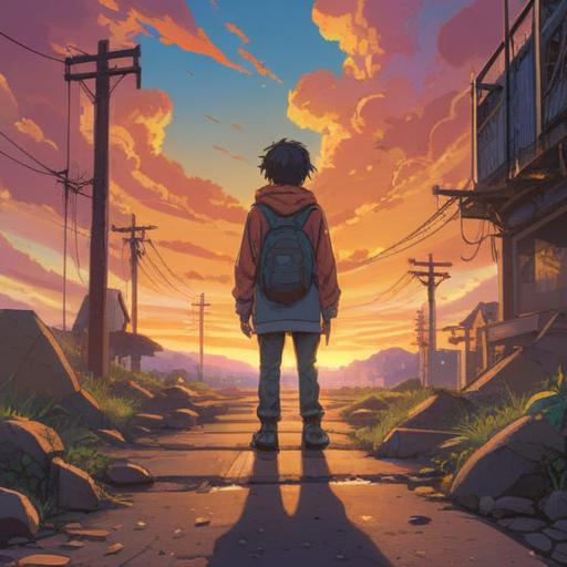 A transformative illustration depicting a person standing at a crossroads, vibrant sunrise in the background symbolizing new beginnings, facial expression reflecting a mix of embarrassment and determination, surrounded by ethereal light, metaphorical representations of past experiences transforming into empowering symbols, a serene yet dynamic environment, uplifting atmosphere, detailed character design, 4k