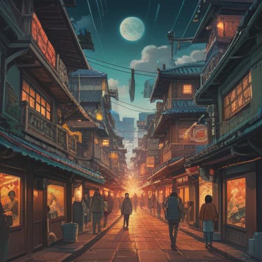 A spiritual representation of an earthquake occurring on New Year's Day, vibrant colors, mystical atmosphere, people witnessing the event with awe, symbols of renewal and hope in the sky, ancient trees swaying, contrasting calmness and chaos, 4k