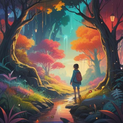 A serene illustration depicting a person meeting various acquaintances in a peaceful natural setting, ethereal lighting, symbolic representations of connection and spirituality, gentle interactions, harmonious atmosphere, soft focus, vivid greenery, floating orbs of light, interconnectedness theme, 4k