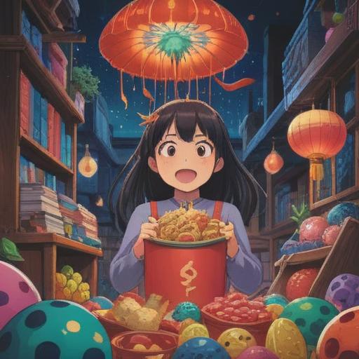 A joyful scene of a person receiving compliments from strangers, surrounded by colorful lucky items, bright and cheerful atmosphere, expressions of surprise and happiness, various symbols of luck like four-leaf clovers and horseshoes, warm sunlight filtering through, vibrant urban setting, inviting interactions, 4k