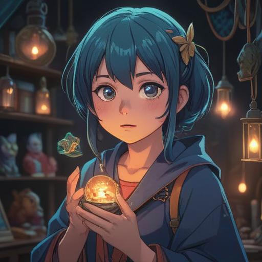 A mystical scene depicting a person feeling a strange gaze, surrounded by enchanting lucky accessories, ethereal light illuminating the accessories, atmospheric background filled with whimsical elements, an aura of mystery and wonder, intricate details on the accessories, soft focus, vibrant colors, dreamlike quality, 4k