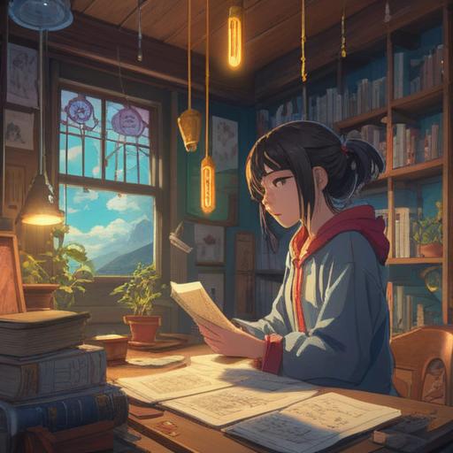 A motivational scene depicting a person practicing daily affirmations, surrounded by symbols of love and positivity, serene environment, gentle sunlight filtering through the trees, a notebook and pen in hand, uplifting energy, harmonious balance, personal growth, 4k