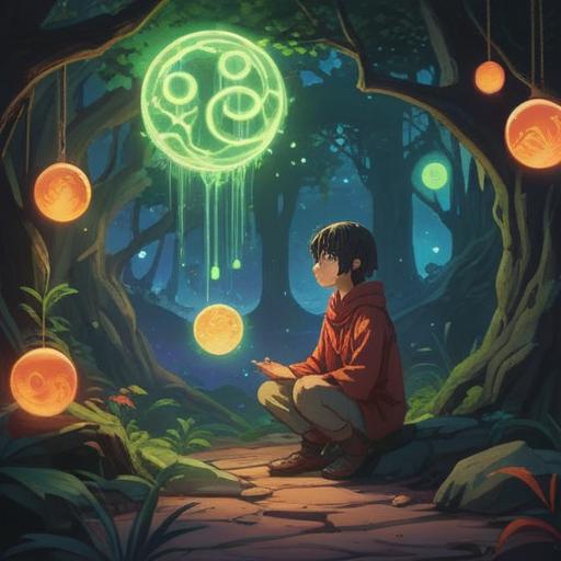 A serene illustration depicting a person in a thoughtful pose, surrounded by subtle glowing orbs symbolizing spiritual signs, a tranquil nature setting with gentle sunlight filtering through trees, ethereal light rays, soft colors, a sense of introspection, harmonious atmosphere, spiritual symbolism, 4k