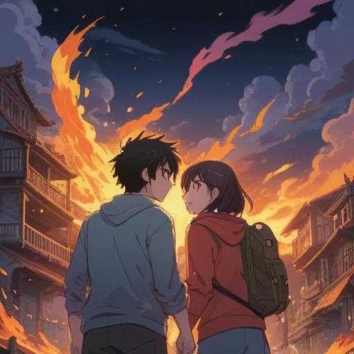 A serene illustration depicting two individuals after a heated argument, embracing and reconciling, emotions transforming from anger to understanding, warm sunlight filtering through trees, symbols of peace and renewal around them, uplifting atmosphere, 4k