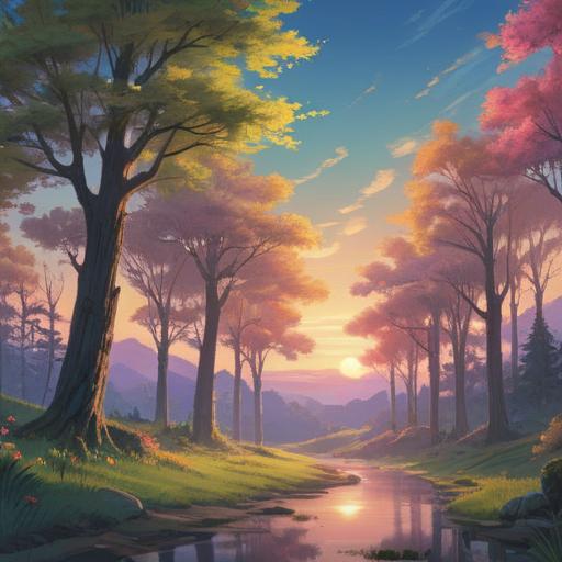 A serene landscape at dawn, soft light breaking through the trees, subtle symbols in the sky hinting at spiritual signs, a calm river reflecting the surroundings, ethereal aura surrounding the scene, focus on tranquility and mindfulness, nature's subtle messages, 4k