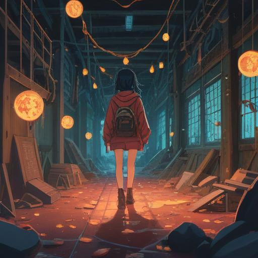 A mysterious and ethereal scene, a person surrounded by shimmering light orbs, signs of caution and hesitation, symbolic representations of intuition and trust, shadowy figures in the background, soft mist enveloping the ground, vibrant and contrasting colors, spiritual energies in the air, 4k