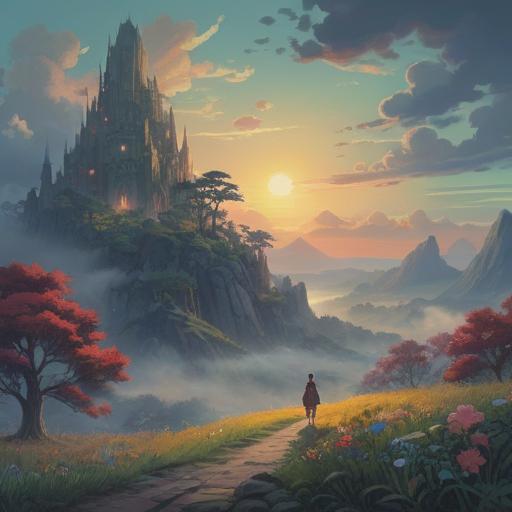 A serene and ethereal landscape, mist enveloping the surroundings, soft whispers echoing in the air, mystical light illuminating unseen figures, abstract representations of voices, a sense of tranquility mixed with enigma, symbolic imagery of spiritual communication, hauntingly beautiful atmosphere, 4k