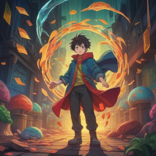 A dynamic scene depicting a person performing a lucky action to enhance their first impression, vibrant colors, a cheerful and positive atmosphere, an open and inviting environment, people reacting with smiles and approval, elements symbolizing luck such as four-leaf clovers or shooting stars, engaging facial expressions, 4k