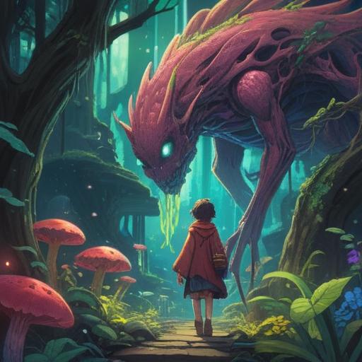 A deep exploration of spiritual meaning related to colon diseases, personification of the colon as a wise entity, serene nature setting, soft ethereal light, symbolic representations of healing and introspection, harmonious colors blending with nature, meditative atmosphere, 4k