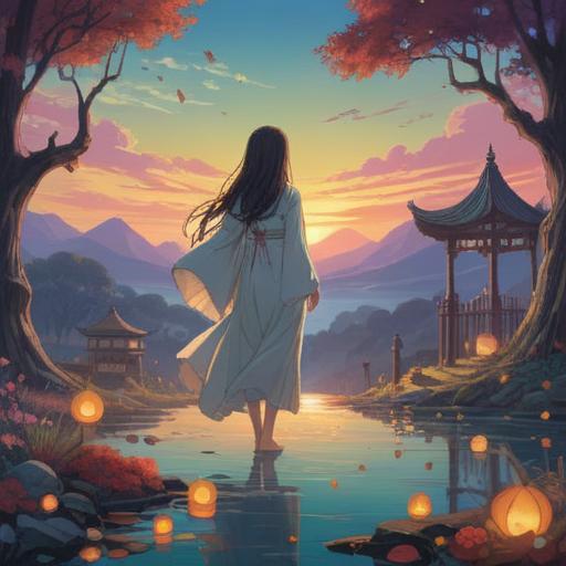 A serene and reflective scene depicting the spiritual significance of the death of a loved one, soft ethereal light, symbols of life and death intertwined, gentle waves of energy, a figure in deep contemplation, surrounded by nature, peaceful surroundings, connection to the universe, emotional depth, 4k