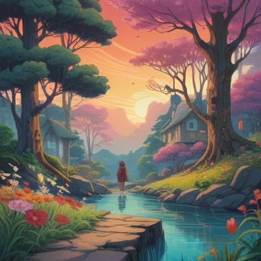 Spiritual symbols reflecting the positive signs of a loved one's passing, serene landscape with gentle light, ethereal presence, comforting colors, blooming flowers symbolizing rebirth, soft clouds in a tranquil sky, a silhouette of a person gazing upwards with hope, peaceful atmosphere, harmonious connection between life and beyond, 4k