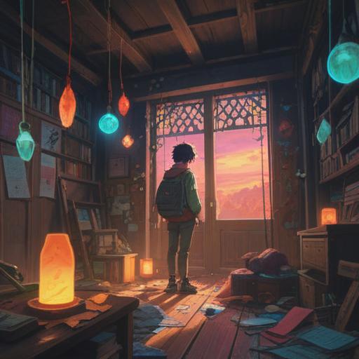 A serene, ethereal scene depicting a person looking distressed while searching for a lost item, surrounded by gentle light, subtle symbols representing spiritual signs, such as feathers and sparkles, an aura of connection to the universe, soft pastel colors, a sense of calm despite the turmoil, rich details in the environment like trees and clouds, conveying the importance of intuition and awareness, 4k