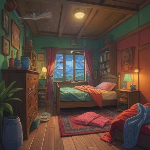 A symbolic representation of luck during a time of illness, a cozy room with a patient bundled in blankets, a bedside table with a steaming cup of tea, a lucky number prominently displayed, soft lighting creating a warm atmosphere, detailed motifs of good fortune, gentle color palette, inviting scene, 4k