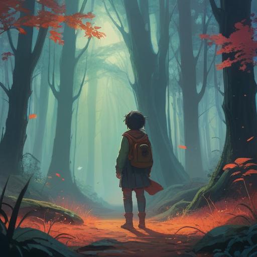 A serene and contemplative scene, a person standing alone in a misty forest, surrounded by ethereal light, the feeling of loss and reflection, symbolic elements representing what was lost, gentle waves of energy radiating, soft expressions of sadness and hope, tranquil atmosphere, 4k