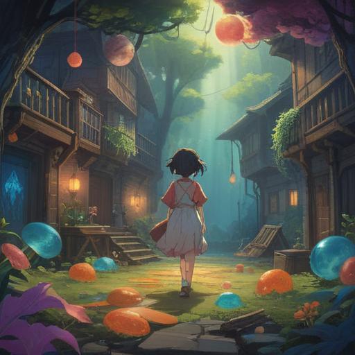 A serene and mystical scene depicting the moment of fragile objects breaking, symbolizing transformation and renewal, soft ethereal light, spiritual motifs, gentle symbolism of growth and release, calm and reflective atmosphere, detailed background with natural elements, 4k