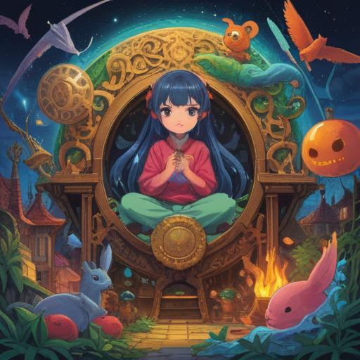 A spiritual exploration of spending large sums of money, illustrating the connection between wealth and personal growth, vivid imagery of a person surrounded by flowing currency, symbols of abundance and enlightenment, contrasting emotions of joy and inner peace, reflective expression, harmonious environment, rich textures, 4k