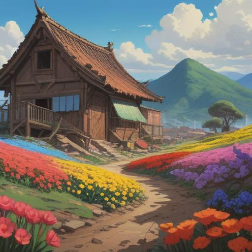A serene landscape depicting the aftermath of a Taiwan earthquake, symbolic representation of spiritual awakening, vibrant blooming flowers emerging from cracked earth, gentle light illuminating the scene, calming colors, ethereal atmosphere, reflection of resilience and hope, 4k